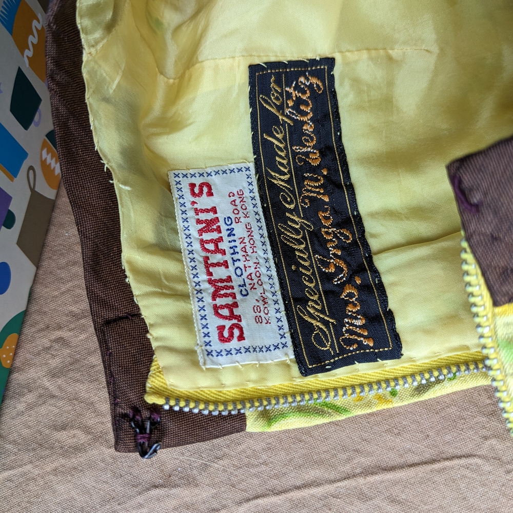 Yellow and Brown Patterned Fabric - Picture 4 of 9